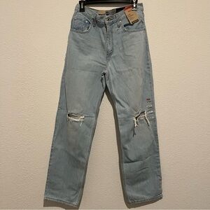 NWT Levi’s SilverTab 94’ Baggy Mid Rise Straight Leg Denim Jean Light Wash 28/31